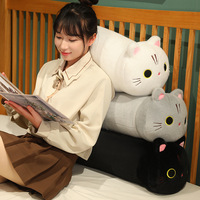 Peluche chaton super douce et mignonne, grande taille, pour bébés, coussin de sommeil confortable pour filles