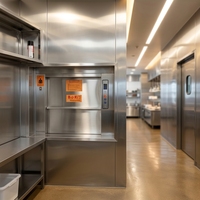 Hochwertiger Edelstahl Moderner Getriebeloser AC-Speiseaufzug für Restaurant, Hotel, Zuhause, kleine Küche, Lebensmittelaufzug
