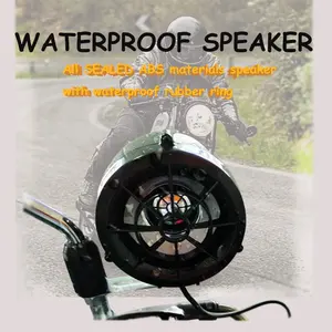 Caixa de som para motocicleta, venda quente multifuncional 3 polegadas bluetooth com sistema de alarme