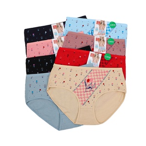 2024 nueva llegada ropa interior de algodón puro para mujer tallas grandes bragas con estampado Floral para mujer pantalón interior de talla grande <span class=keywords><strong>Granny</strong></span> Panty - Product Image 1