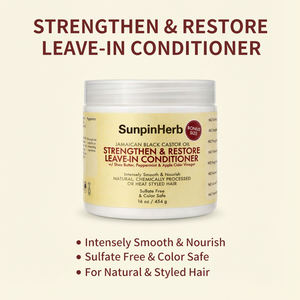 Acondicionador sin enjuague de aceite de ricino negro jamaicano con manteca de karité para cabello natural o con tratamiento químico - Product Image 3