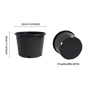 Pots de pépinière en PP écologiques moulés par injection RTI RB-G010 de 10 gallons avec trou de drainage, approvisionnement en vrac, bord renforcé, léger pour le jardin - Product Image 4