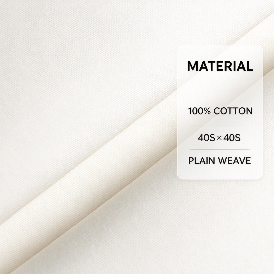 Bleached Semi Bleached Cotton Poplin Fabric 133x72 40x40 Plain Woven Textile for ...