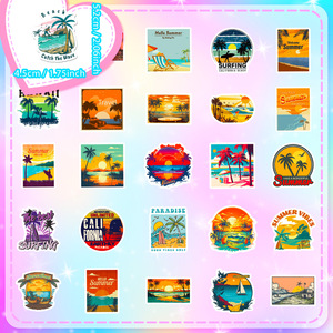 50 Uds. Vintage verano playa <span class=keywords><strong>surf</strong></span> dibujos animados Graffiti pegatinas para regalo portátil equipaje decoración impermeable <span class=keywords><strong>Aloha</strong></span> Hawaii pegatina - Product Image 4