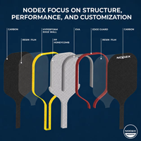 Raquette de pickleball NODEX Factory OEM de troisième génération avec noyau en mousse T700SC en fibre de carbone approuvée par l'USAPA