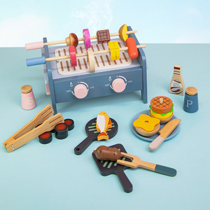 Jouet de <span class=keywords><strong>cuisine</strong></span> multifonctionnel en bois pour enfants, maison de jeu transfrontalière, barbecue de <span class=keywords><strong>simulation</strong></span> amusant, petit réchaud pour tout âge - Product Image 1