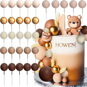 Ensemble de 30 décorations en mousse dorées, brunes et beiges pour fête d'<span class=keywords><strong>anniversaire</strong></span>, décorations de fête - Product Image 1