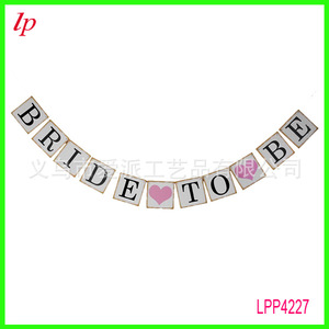 Bride To Be Banner <b>Paper</b> Rectangle Heart <b>Pattern</b> LPP4227 Party Decoration - Product Image 1