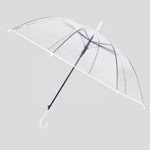<strong>Custom</strong> Logo <strong>Print</strong> Pvc Clear Cheap Wholesale Transparent <strong>Umbrella</strong>/ - Product Image 2