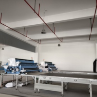 Machine de découpe de tissus intelligente pour l'Internet des objets, équipement de pose intelligent PLC pour ligne de production de vêtements automatisée