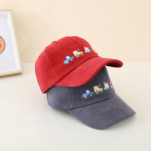 Primavera otoño dibujos animados bordado coche Color sólido algodón sombreros de béisbol niños chico niños niñas gorras de protección solar al aire libre - Product Image 5