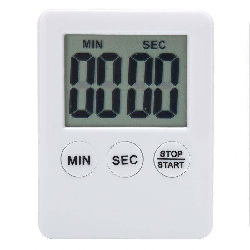 1Pcs 9 Colors Super Thin LCD Digital Screen Kitchen Timer Square Cooking Count up Countdown Alarm Magnet Clock