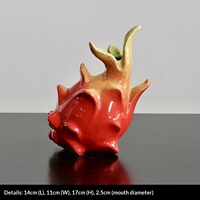 Vase en céramique créatif émaillé pour fruits (carambole, grenade), style nordique moderne, pour arrangement floral, art floral hydroponique, fruits
