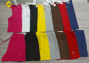 Summer Outfits Crop Top <strong>Matching</strong> <strong>Set</strong> <strong>Joggers</strong> Sweat Biker 2 Two Pieces Shorts <strong>Sets</strong> for Women - Product Image 2