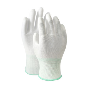 Nylon Pu Antistatic Gloves Full Texture Smooth Non Sterile For Auto Repair <b>Machining</b> - Product Image 2