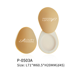 Dễ Thương Xoay Mở Hình Dạng Lê Duy Nhất Rỗng <span class=keywords><strong>Eyeshadow</strong></span> Palette Container Rỗng Blush Nhỏ Gọn Trường Hợp - Product Image 2