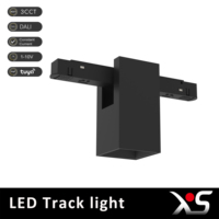 Spot LED magnétique moderne sur rail 30W COB, intensité variable, lumière circulaire sur rail, CRI90+, IP20, angle de faisceau 15-50°, haut de gamme pour intérieur