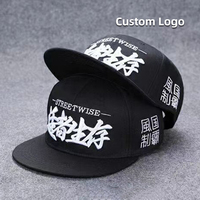 Casquette Hip Hop à visière plate avec logo personnalisé, 6 panneaux, unisexe, réglable, casquette snapback tendance, utilisation quotidienne en extérieur