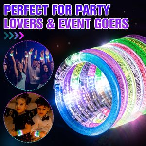 สายรัดข้อมือ LED เปลี่ยนสีได้ ตอบสนองต่อเสียง ปรับขนาดได้ ไฟกระพริบ - Product Image 2