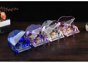 मिनी के लिए पियानो आकार संगीत बॉक्स क्रिस्टल संगीत बॉक्स जन्मदिन का - Product Image 5