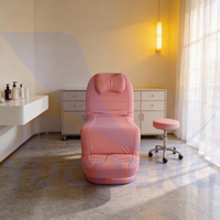 Mobilier de salon de beauté et d'hôpital, lit de spa facial cosmétique rose, table de massage électrique moderne de luxe à 3 moteurs