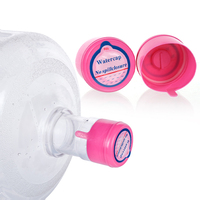 Precio Directo de Fábrica, Tapa de 5 Galones con Plástico Azul y Blanco Libre de BPA, 55MM, para Agua Mineral, Etiqueta Personalizada