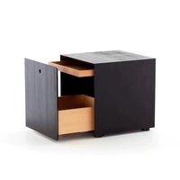 Table de chevet pliable en bois au design moderne avec 2 tiroirs, couleur personnalisable, table de rangement pour chambre et salon