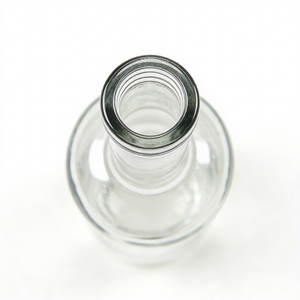 Botella de Vidrio Transparente Personalizada, Extra Flint, Forma Redonda, <span class=keywords><strong>375ml</strong></span> 500ml 750ml, para <span class=keywords><strong>Vodka</strong></span>, Whisky, Vino, con Tapón - Product Image 3