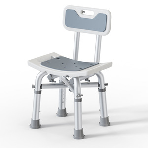 Chaise de douche en alliage d'aluminium avec dossier et accoudoirs, capacité de 150 kg, équipement de sécurité pour la salle de bain pour personnes âgées et femmes enceintes - Product Image 2