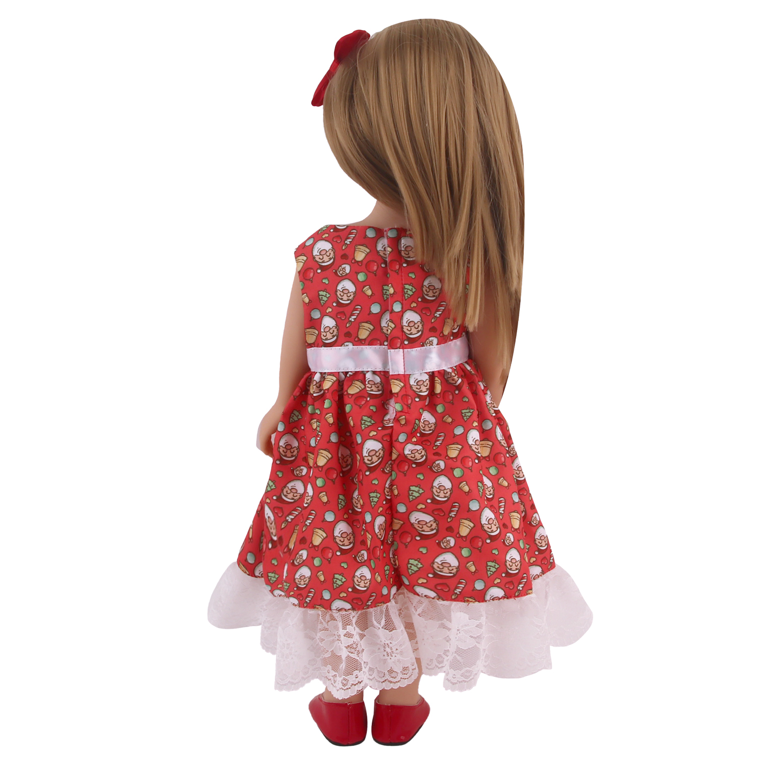 OEM ODM Custom 18 Inch American Doll Christmas Dress Red Santa Outfit with  Lace Trim and Bow Wholesale| Alibaba.com