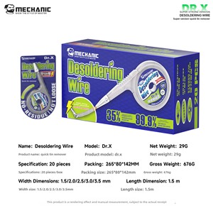 Fil de dessoudage de précision MECHANIC Dr.<span class=keywords><strong>X</strong></span> 1.5/2.0/2.5/3.0/3.5mm pour outils de réparation de soudure de téléphones mobiles - Product Image 6