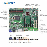 Carte mère industrielle Linkleaps LGA1200 ATX prenant en charge les processeurs Intel Core I9 I7 I5 I3 de 10e et 11e génération avec double LAN GbE 6 COM 4 DDR4