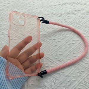 Para <span class=keywords><strong>iPhone</strong></span> 15 Plus 16 14 Pro Max <span class=keywords><strong>13</strong></span> 12 Mini 11 Pro Clear Colorful TPU <span class=keywords><strong>Funda</strong></span> a prueba de golpes con cordón corto Correa para <span class=keywords><strong>colgar</strong></span> <span class=keywords><strong>Funda</strong></span> para teléfono - Product Image 4