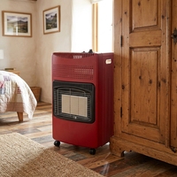Chauffage d'appoint portable à gaz pour chambre, en céramique infrarouge, sur roulettes, fonctionnement silencieux pour la maison, les petits commerces et les bureaux