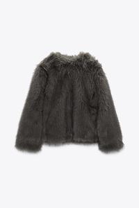 2022 <span class=keywords><strong>ZA</strong></span> <span class=keywords><strong>RA</strong></span> nuovo stile da donna giacca in pelliccia di coniglio con collo a V cappotti caldi invernali alla moda corti da donna - Product Image 6