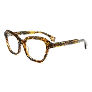 HGM High Quality Butterfly Frames Eyeglasses Mazzuchelli Acetate Trendy Fashion Brand Eyes With Lenses