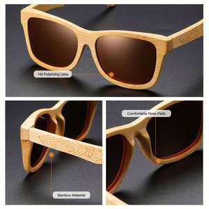 Lunettes de soleil en bois naturel faites à la main pour hommes et femmes, mode luxe 2022, lunettes de soleil en bambou polarisées - Product Image 3