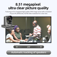 Caméra PTZ 4K Tout-en-Un avec Zoom Optique 12x et Système Audio Réseau pour Événements et Conférences en Direct