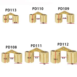 Scatola portapenne in legno accessori in metallo cerniera cilindro invisibile