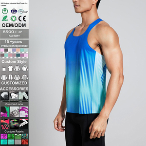 Chaleco Deportivo Transpirable de Alta Calidad para Maratón, Sin Costuras, para Hombre, para Entrenamiento de Cross Country, Ligero, de Secado Rápido, Malla Deportiva, 100% - Product Image 2