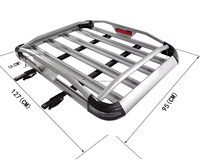 Paniers de toit de voiture universels de taille 140*100 avec lumières LED Panier de toit de 1.4m pour différentes voitures de véhicule