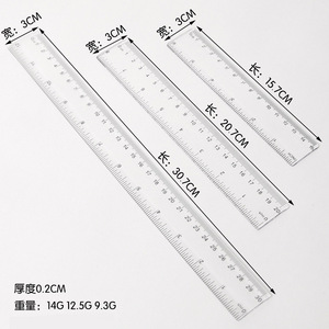 Các Nhà Sản Xuất Bán Buôn 30cm20cm15cm Nhựa Trong Suốt Cai Trị Hai Mặt In Ấn Inch Cm - Product Image 1