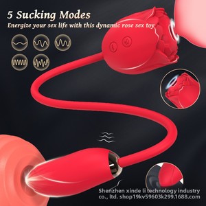 Nouveau style vibrant à double tête pour jouet sexuel adulte à la mode pour femmes avec fleur de rose masturbation clitoridienne usine directe - Product Image 2