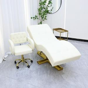 Cama facial de pestañas ajustable eléctrica de masaje de salón de lujo moderno - Product Image 2