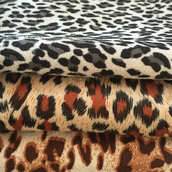 Tessuto in pile polare super morbido con stampa leopardata per divano per cani