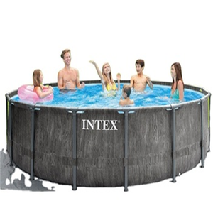 Ensemble de <span class=keywords><strong>piscine</strong></span> <span class=keywords><strong>INTEX</strong></span> 26742 4,57 m x 1,22 m GREYWOOD PRISM FRAME <span class=keywords><strong>PREMIUM</strong></span>, <span class=keywords><strong>piscine</strong></span> gonflable avec structure métallique - Product Image 1