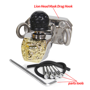 Prado voiture lion masque acier inoxydable anneau de Base de sauvetage tout-terrain et boule de remorquage crochet de remorquage remorque <span class=keywords><strong>attelage</strong></span> Camp remorque accessoires - Product Image 5