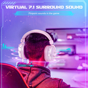 <span class=keywords><strong>Fifine</strong></span> หูฟังแบบมีสาย USB, 7.1ช่องชุดหูฟังสำหรับเล่นเกมคอมพิวเตอร์ PS5 Xbox NS DJ Gamer พร้อมไมค์ - Product Image 4