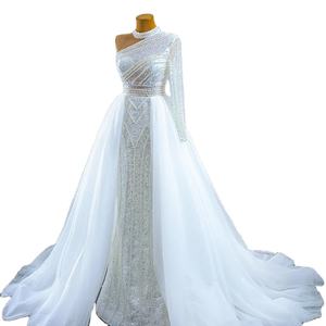 AL1634 robe de mariée de luxe lourde faite à la main nouvelle version broderie perle dentelle fleur mariée Cocktail princesse robe bouffante - Product Image 1