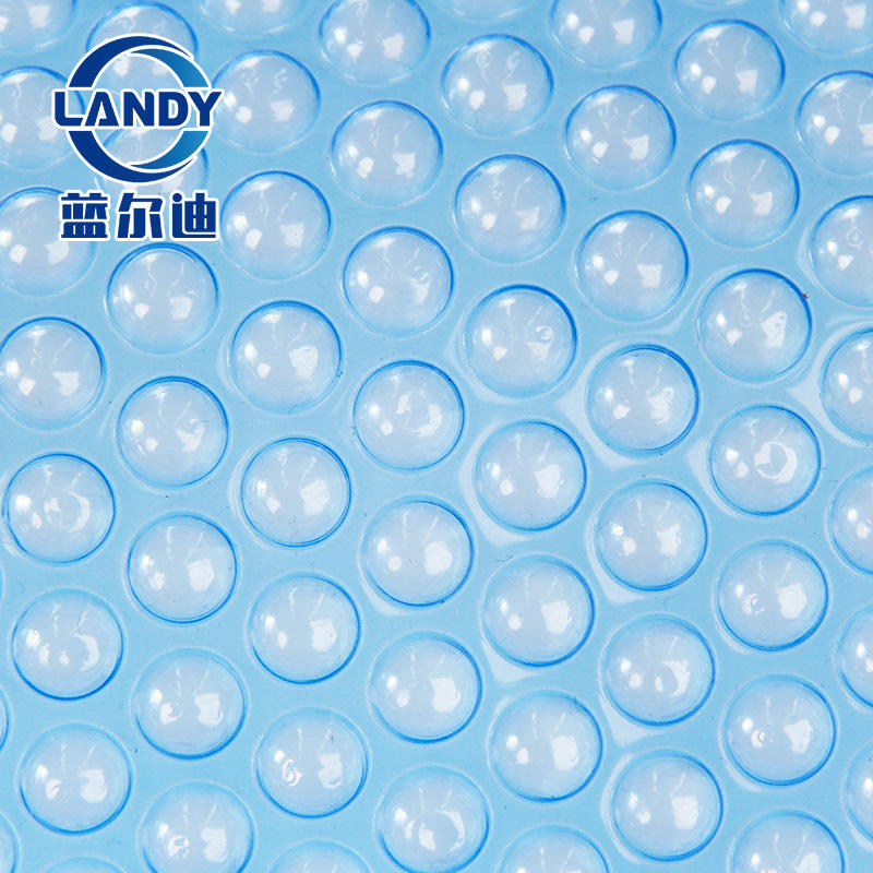 Blue swimming pool cover